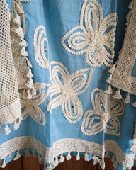 Soft Mul Cotton Unstitched Suit with 3D Crochet & Mirror Work
