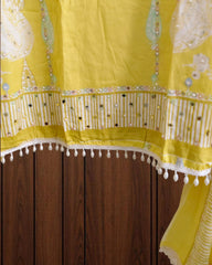 Pure Cotton Printed Suit with Pearls & Sequin Highlighting