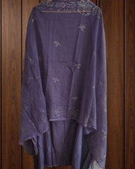 Pure Mul Chanderi Embroidered Un-Stitched Suit with Mukesh Dupatta