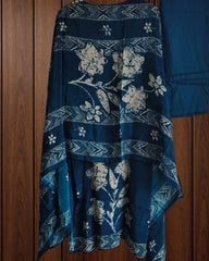 Fully Stitched Suit- Chic Crepe Digital Print Mirror & Pearl Suit