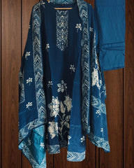 Fully Stitched Suit- Chic Crepe Digital Print Mirror & Pearl Suit