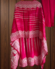 Fully Stitched -  Muslin Digital Print Mirror & Pearl Suit -Stitched for Elegance