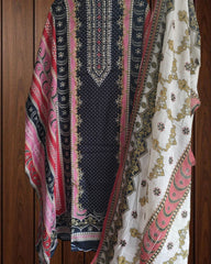 Elegant Cotton Digital Print Handwork Suit Set