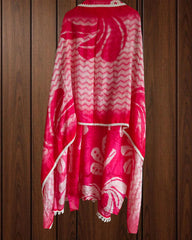 Glass Organza Suit with Real Mirror Work & Crochet Lacing | Semi-Stitched Elegance