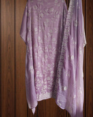 Burberry Luxe Embroidered Suit Set With Pure Chiffon Dupatta