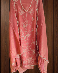 Shimmer Tissue Unstitched Suit Set with All-Over Swarovski Work
