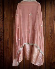 Opulent Elegance Shimmer Tissue Unstitched Suit with Gotta Detailing