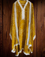 Chinnon Digital Print Mirror Glow Suit Set with Crochet Lacing Stole Dupatta