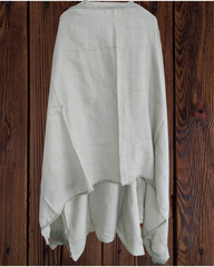 Linen Cotton Suit Set with Sequin Crochet Detailing & Designer Dupatta