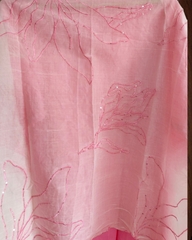 Pure Cotton Embroidered Unstitched Suit with Mul Cotton Dupatta