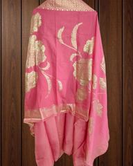 Radiant Shimmer Tissue Suit Set with Cut Dana & Banarasi Dupatta