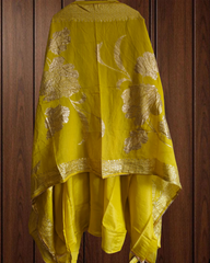 Radiant Shimmer Tissue Suit Set with Cut Dana & Banarasi Dupatta