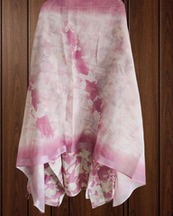 Elegant Cotton Linen Suit with  Laser-Cut Detailing & Embroidery
