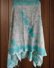 Elegant Cotton Linen Suit with  Laser-Cut Detailing & Embroidery