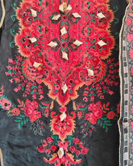 Graceful Glass Organza Kurta With Gotta & Pearl Work Dupatta Semi-Stitched Suit Set