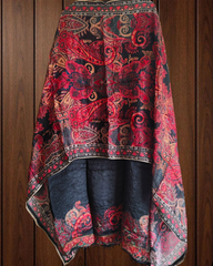 Graceful Glass Organza Kurta With Gotta & Pearl Work Dupatta Semi-Stitched Suit Set