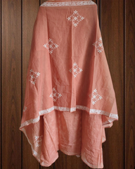 Soft Mul Chanderi Un-Stitched Embroidered Suit with Zari Detailing