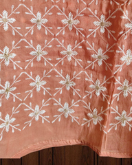 Soft Mul Chanderi Un-Stitched Embroidered Suit with Zari Detailing