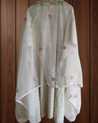 Elegant Cotton Printed Embroidery Un-Stitched Suit
