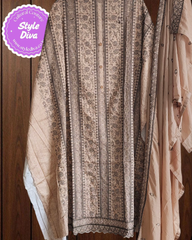 Elegant Pure Cotton Embroidered Suit with Muslin Dupatta – Perfect for Daily & Casual Wear