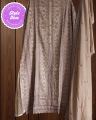 Elegant Pure Cotton Embroidered Suit with Muslin Dupatta – Perfect for Daily & Casual Wear
