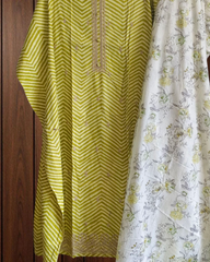 Elegant Pure Cotton Printed Embroidered Suit with Matching Dupatta