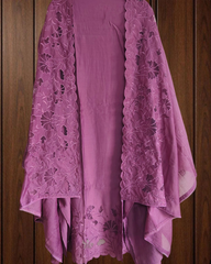 Elegant Modal Embroidered Suit with Crochet Lacing Detailing( 3 Pc Set)