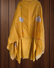 Graceful Mul Chanderi Suit with Cross Stitch Embroidery & Artistic Motifs