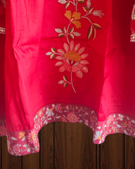 Graceful Jaam Cotton Embroidered Suit with Sequence Highlights & Muslin Digital Print Dupatta