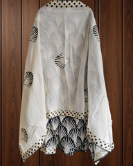 Elegant Pure Cotton Embroidered & Mirror Work Unstitched Suit Set
