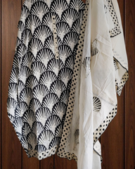 Elegant Pure Cotton Embroidered & Mirror Work Unstitched Suit Set