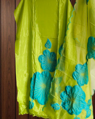 Elegant Upara Silk Applique & Embroidered Party Wear Suit