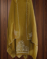 Shimmer Tissue Unstitched Suit Set with All-Over Swarovski Work