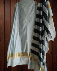 Elegant Maheshwari Silk Suit with Banarasi Border