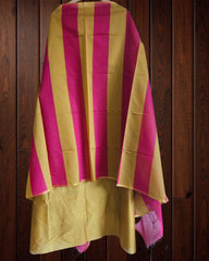 Elegant Maheshwari Silk Suit with Banarasi Border