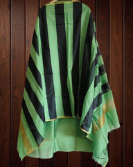 Elegant Maheshwari Silk Suit with Banarasi Border
