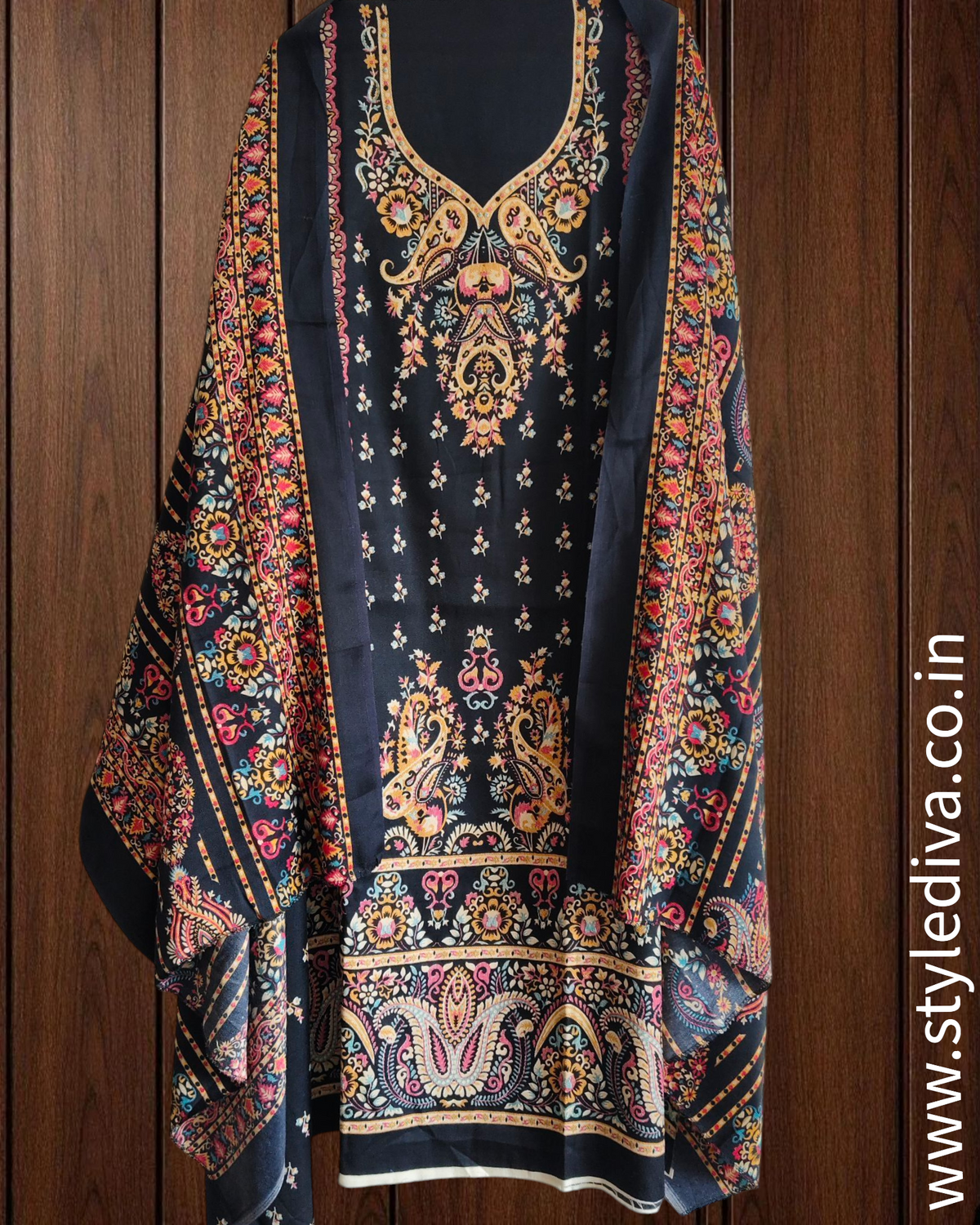 Winter Wear- Pashmina Digital Printed Unstitched Suit