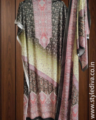 Winter Wear - Velvet Digital Printed Unstitched Suit