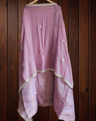 Opulent Elegance Shimmer Tissue Unstitched Suit with Gotta Detailing