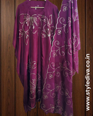 Graceful Party Wear Upara Silk Ensemble with Scalloped Dupatta