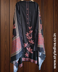 Cotton Rayon Appliqué Work Un-Stitched Suit Set