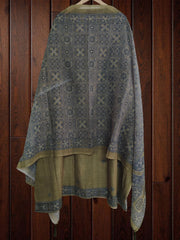 Elegant Linen Digital Print Suit Set with Kantha Work Detailing