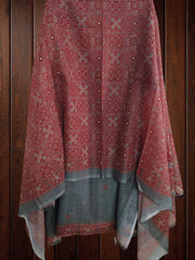 Elegant Linen Digital Print Suit Set with Kantha Work Detailing