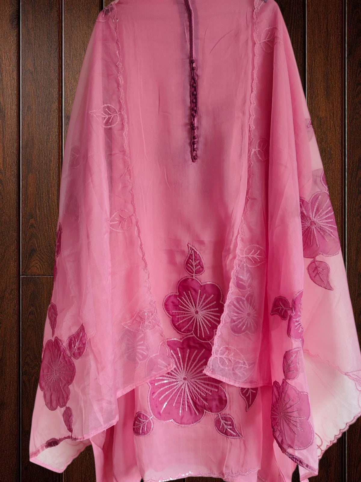 Elegant Organza Partywear Suit with Designer Detailing