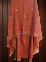 Graceful Mul Chanderi Unstitched Embroidered Suit with Mukesh Dupatta