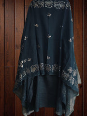 Graceful Mul Chanderi Unstitched Embroidered Suit with Mukesh Dupatta