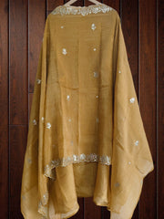 Elegant Burberry Fabric Unstitched Suit With All Over Pita Work