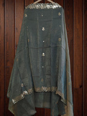 Elegant Burberry Fabric Unstitched Suit With All Over Pita Work