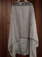 Crepe Kurta & Organza Embroidered Dupatta Un-Stitched Suit