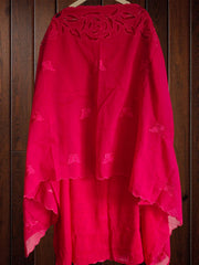 Graceful Modal Unstitched Suit With Embroidery & Laser Cut Detailing